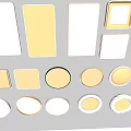 Simple ceiling lamp square ceiling lamp round ceiling lamp creative cookie ceiling lamp 3d model