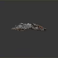 Rubble Pile Construction Debris With Gray Red Black Stones Broken Glass And Metal