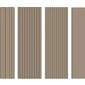 Light Brown Wall Panels With Vertical Grooves For Modern Interior Design 3d model