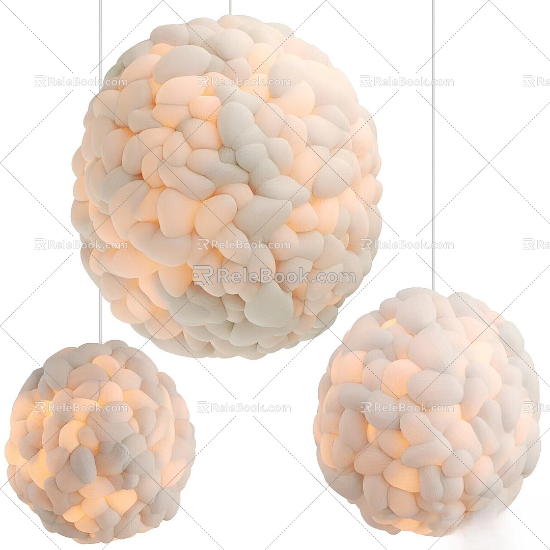 Popcorn and cloud lamp 3d model