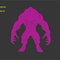 Mythical Blue Wolf Like Creature With Muscular Body And Red Markings