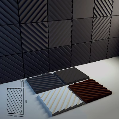 3D Textured Decorative Wall Panels In Black White And Brown Diagonal Patterns 3d model 3D Textured Decorative Wall Panels In Black White And Brown Diagonal Patterns 3d model