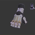 Armored Gloves With Silver Gold Accents Leather Strap And Mechanical Details