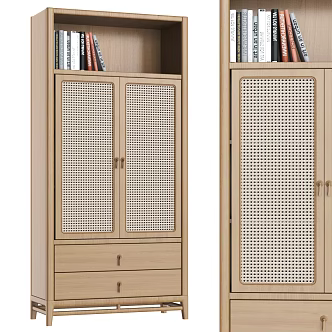 New Chinese-style Side Cabinet Solid Wood Decorative Cabinet 3d model