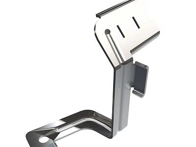 Durable Silver Metal Bracket With Sturdy Structure For Secure Mounting Applications 3d model