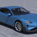 Blue Sports Car With Sleek Design And License Plate