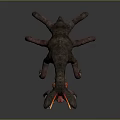 Horror Monster Game Movie Character With Large Mouth Sharp Teeth And Glowing Antennae
