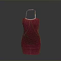 Pink Sling Dress With Fitted Silhouette And Ruched Bodice Design