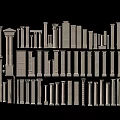 European Roman Column Roman Column Combination 3d model