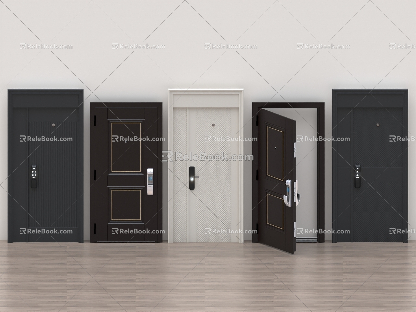 Security Door Wooden Door Glass Door Room Door Meeting Room Door Password Door Single Door Double Door 3d model