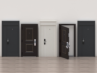 Security Door Wooden Door Glass Door Room Door Meeting Room Door Password Door Single Door Double Door 3d model