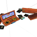 Old handheld game machine 3d model