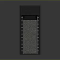 Industrial Black Equipment With Gray Conveyor Belt and Components Below and Red Glowing Side Section