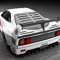 White Stanced Ferrari Sports Car With Toyotires And Aerodynamic Kit