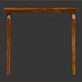 Square Functional Table with Green Felt Surface and Elegant Wooden Legs