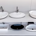 Modern Bathroom Washbasins With Various Shapes And Colors On