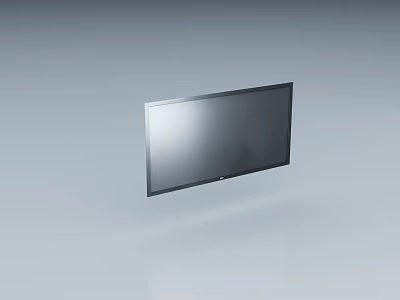 Modern Wall Mounted TV With Black Screen And Sleek Frame In Minimalist Setting 3d model