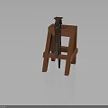 Sturdy Metal Bench Vice With Wooden Stand For Workshop Clamping Tasks