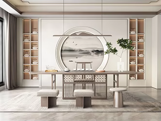 New Chinese Tea Room Home Tea Room 3d model