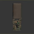 Military Truck With Camouflage Paint And Canvas Covered Cargo Area