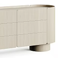 Modern Storage Cabinet With Rounded Base Wooden Finish And Multiple Color Options