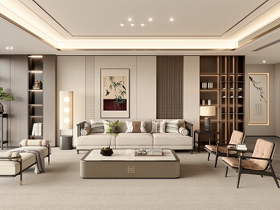 New Chinese Living Room 3d model