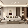 New Chinese Living Room 3d model