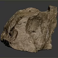 Natural Wooden Stone with Rough Surface and Natural Brown Texture on Dark Background