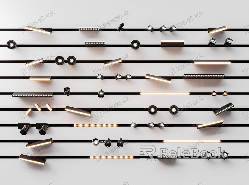 Modern spotlights linear magnetic track lights downlights model