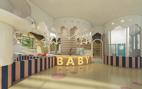 Modern Kindergarten Hall Kindergarten 3d model