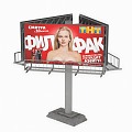 Triangle billboard large billboard truss outdoor billboard 3d model