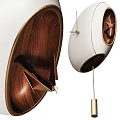 Modern Stylish Clocks With White Finish Gold Accents And Wooden Panel Details