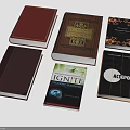 Different Books with Red Brown Covers Golden Decorative Elements and Titles Like Ignite Alephom