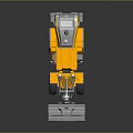 Yellow Heavy Duty Construction Loader With Front Bucket And Industrial Equipment Design