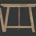 Light Wood Dining Table With Natural Grain Simple Design Cross Legs Smooth Top