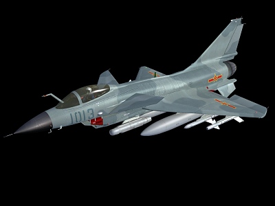 Domestic fighter aircraft fighter aircraft weapon equipment J-10 fighter J10A air force equipment 3d model