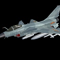 Domestic fighter aircraft fighter aircraft weapon equipment J-10 fighter J10A air force equipment 3d model