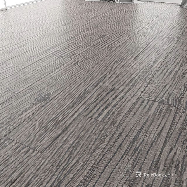 Modern Gray Wooden Floor With Natural Wood Grain Texture For Home Interior Design 3d model 