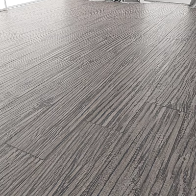Modern Gray Wooden Floor With Natural Wood Grain Texture For Home Interior Design 3d model