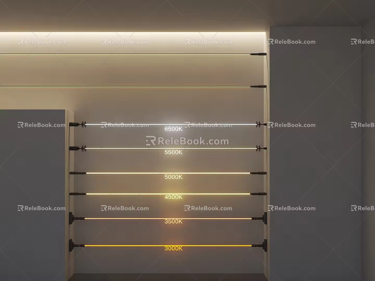 Modern wall washer lamp with skyline lamp line lamp wire lamp with steel strip lamp 3d model