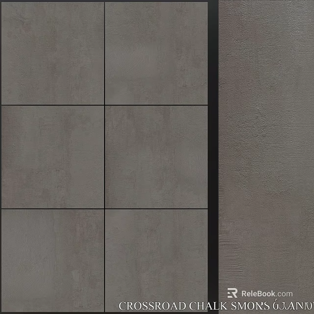 Gray Textured Square Concrete Components For Modern Wall Panel Design 3d model 