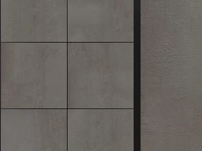 Gray Textured Square Concrete Components For Modern Wall Panel Design 3d model