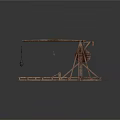 Wooden Industrial Equipment With Cantilever Arm Suspended Weight And Mechanical Structure