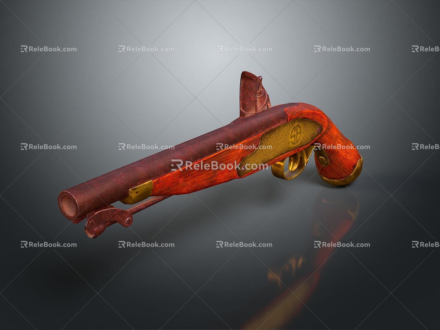 Retro Pistol Retro Gun Short Gun Pistol Modern Weapon Hot Weapon Hot Weapon Gun Military 3d model