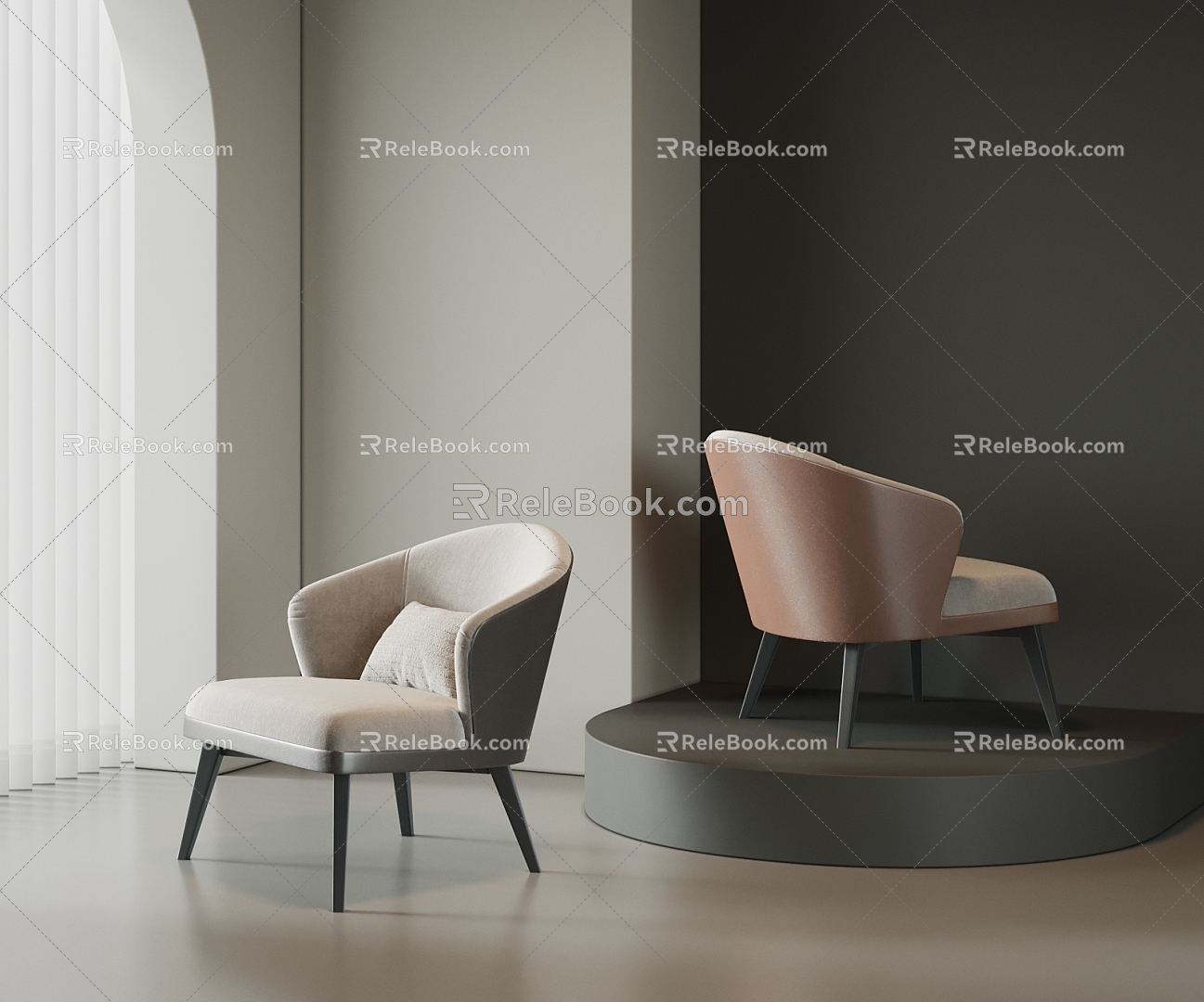 Modern Sofa Chair Single Chair Leisure Chair 3d model