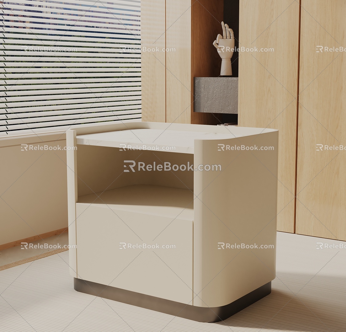 Modern bedside table 3d model