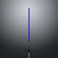 Detailed Blue Lightsaber Structure With Glowing Blade And Black Hilt