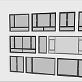 Modern windows combination windows glass windows floor-to-ceiling windows balcony windows bay windows bedroom windows sliding windows casement windows doors and windows 3d model