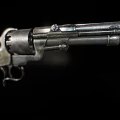 Vintage Revolver With Metal Texture Wooden Grip And Old Era Design