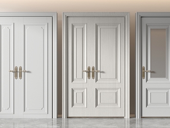 Jane Ou's mother door single bedroom door 3d model